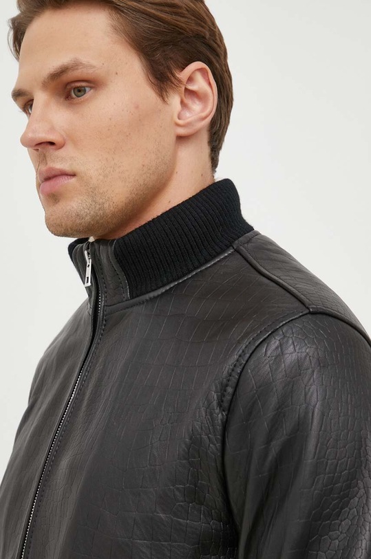 Michael Kors geaca bomber de piele negru CH3800ZAKH