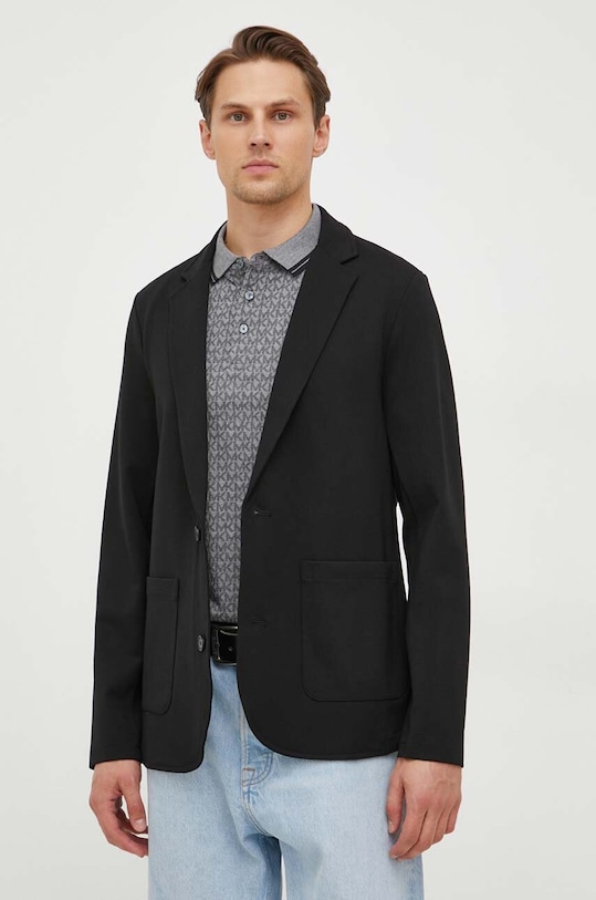 Michael Kors marynarka z domieszką wełny regular czarny CH351T99P8
