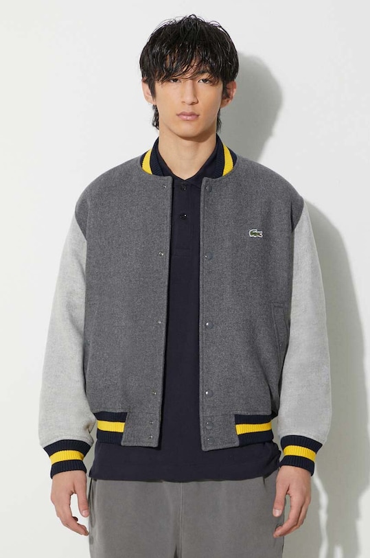 Lacoste kurtka bomber wełniana