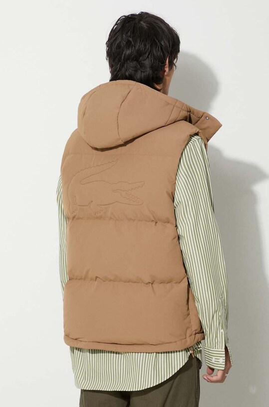 Odzież Lacoste bezrękawnik puchowy BH1611 brązowy