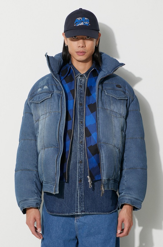 Пуховая куртка Ader Error Nox Puffer с подкладкой голубой BMADFWDW0105