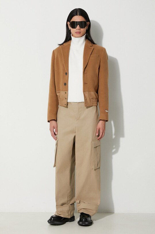 Ader Error wool jacket Aviat Blazer BMADFWBZ0102 brown AW23