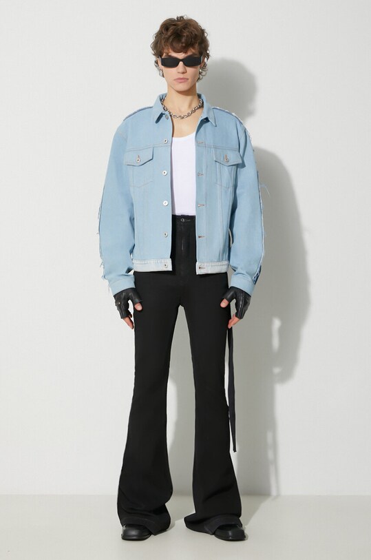 Heron Preston kurtka jeansowa Washed Insideout Reg Jkt HMYE013F23DEN0014500 niebieski AW23