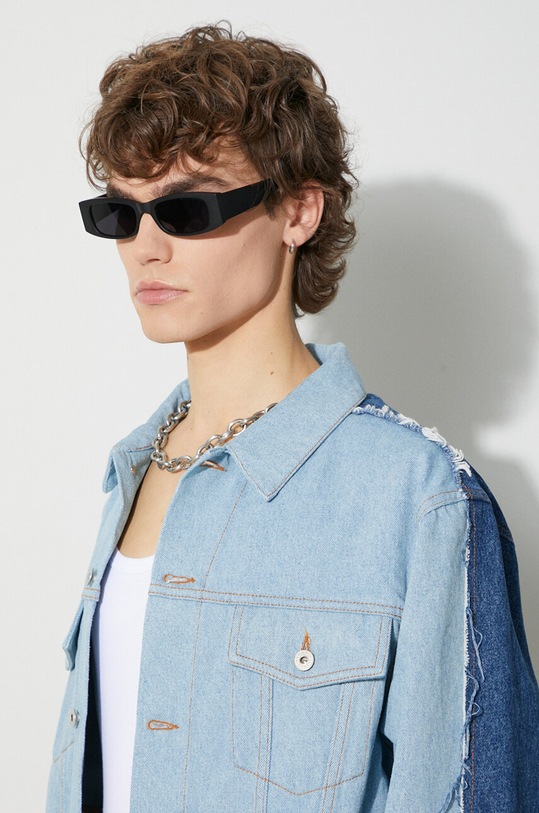 Heron Preston kurtka jeansowa Washed Insideout Reg Jkt HMYE013F23DEN0014500 niebieski