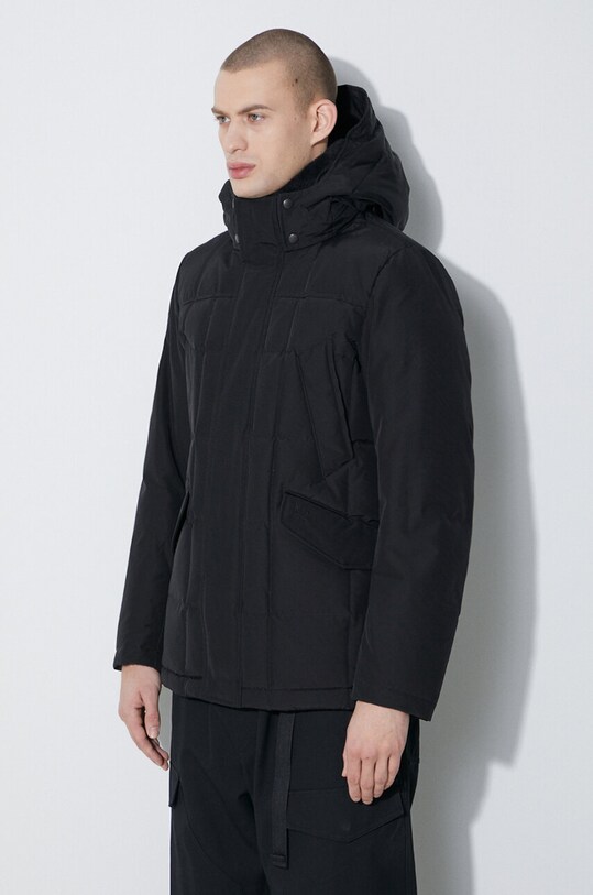 Péřová bunda Woolrich Blizzard Field Jacket černá CFWOOU0621MRUT0001