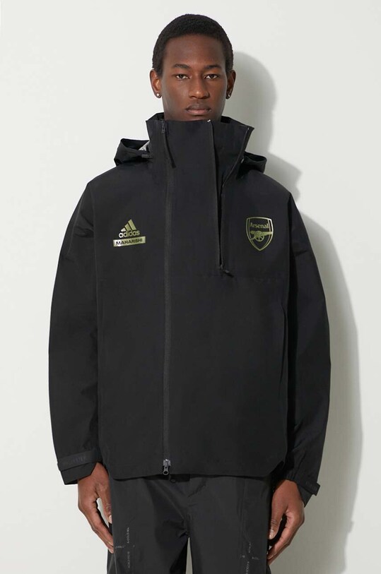 adidas Performance geacă Arsenal x Maharishi cu gluga negru IM9840