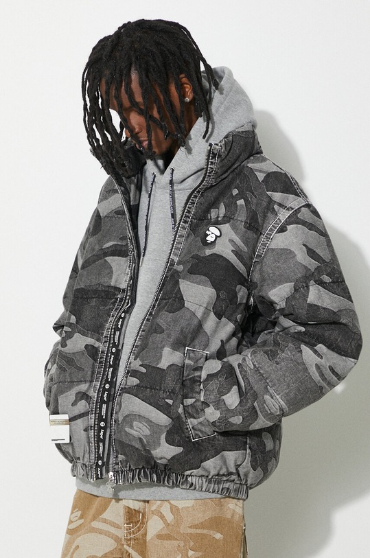 AAPE kurtka puchowa Down Jacket czarny ADN7606