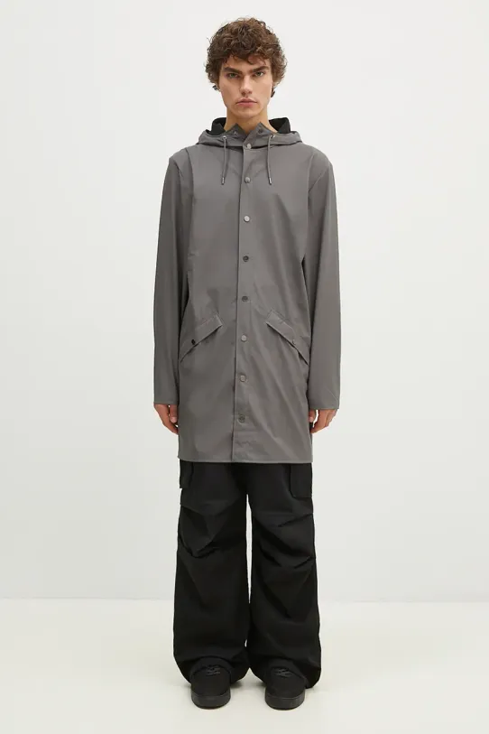 Дождевик Rains 12020 Jackets с капюшоном серый 12020.13