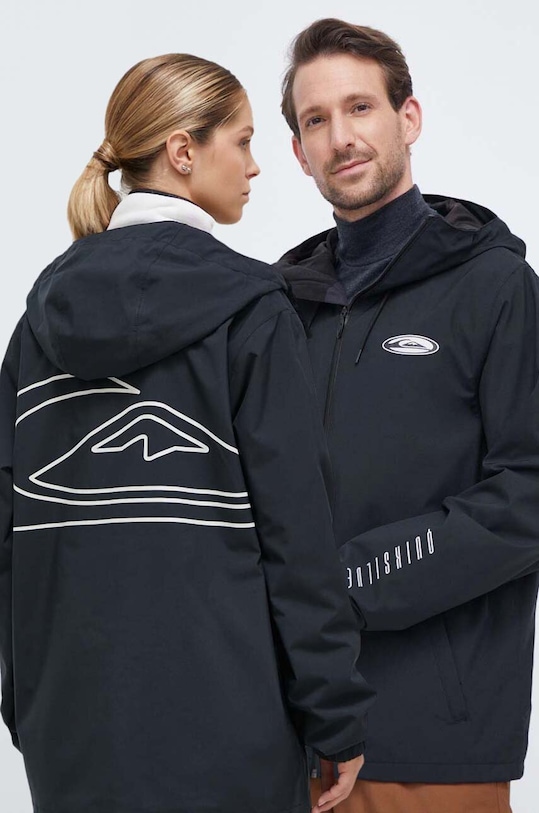 Μπουφάν Quiksilver High In The Hood χειμερινά σπόρ μαύρο EQYTJ03436