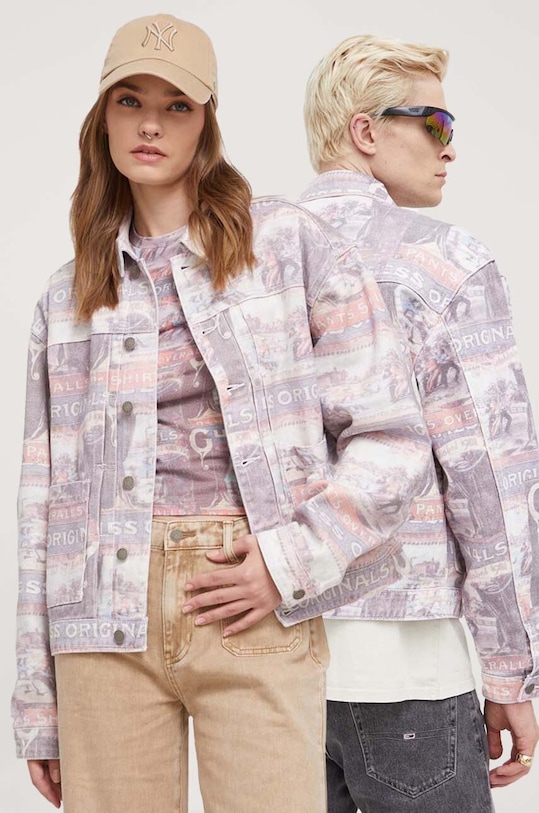 Τζιν μπουφάν Guess Originals χωρίς κουκούλα μωβ M3BG77D4SB0