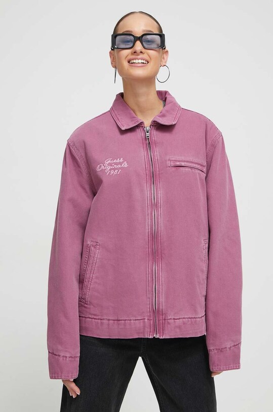 Oblečení Džínová bunda Guess Originals M3BG84WBDZ0 fialová