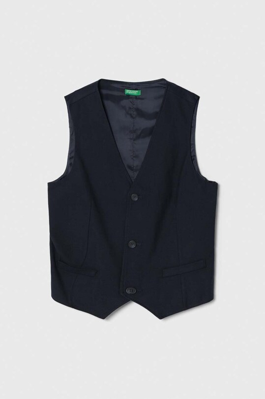 United Colors of Benetton kamizelka dziecięca tkanina granatowy 2MI7CJ006.G.REPROPOSED