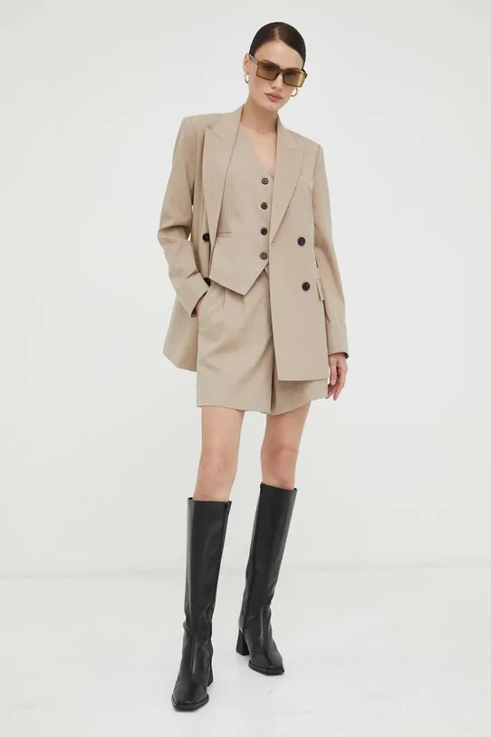 Bruuns Bazaar kamizelka BBW3449 beżowy SS24