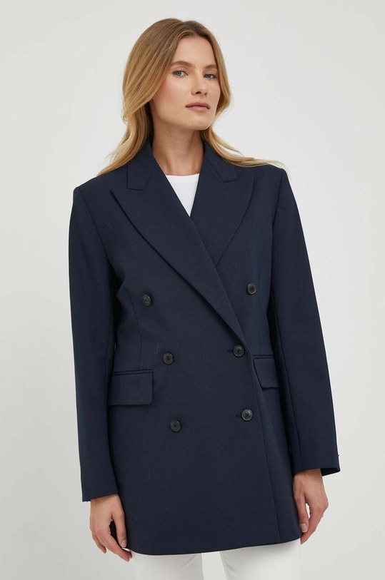 Tommy Hilfiger sacou din lana WW0WW39095 bleumarin AW23