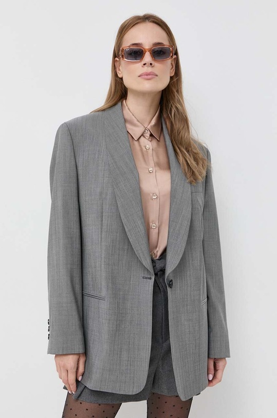 BOSS marynarka wełniana 50504528 szary AW23