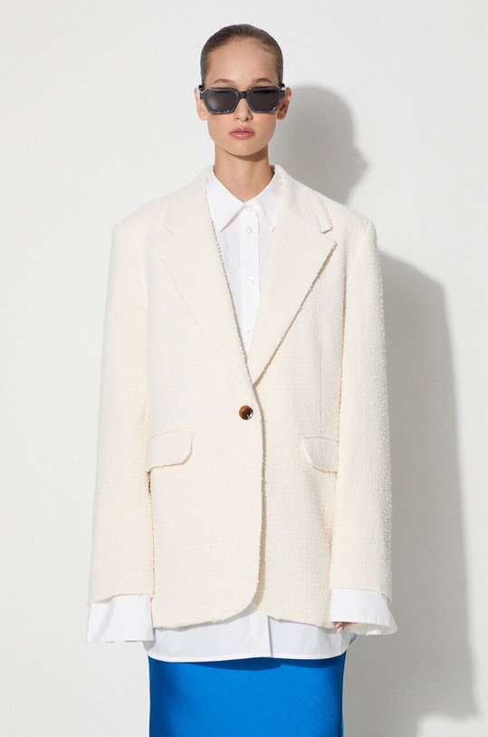 Samsoe Samsoe jacket jersey beige F23200185