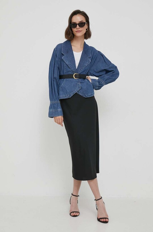 Dkny marynarka jeansowa E3DCYS07 niebieski AW23