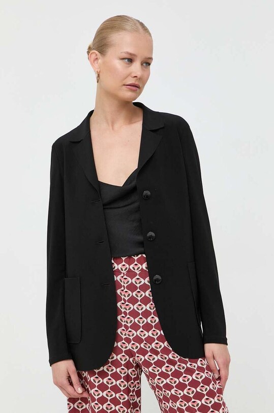 Σακάκι Max Mara Leisure πλεκτό ύφασμα μαύρο 2339160234600