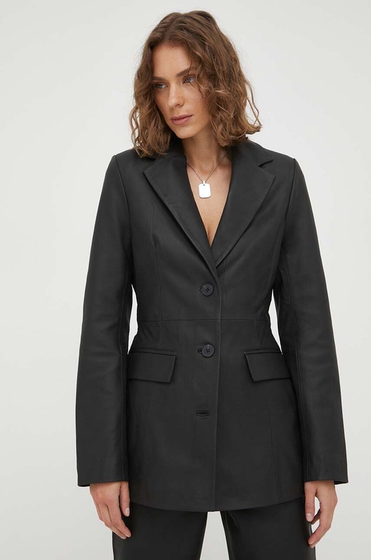 Remain sacou de piele negru 501125100