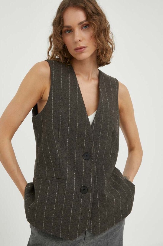 Remain vesta de lana maro 5006301698