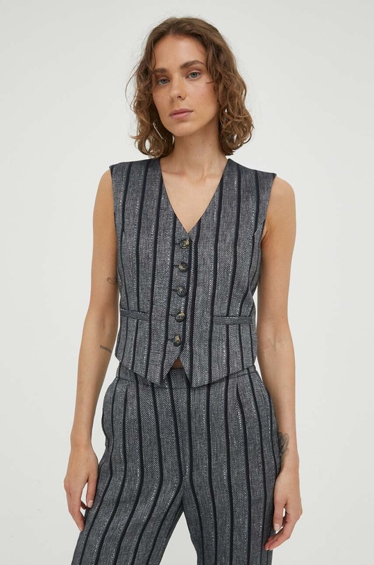 Vesta s příměsí lnu Day Birger et Mikkelsen látka šedá DAY65242624