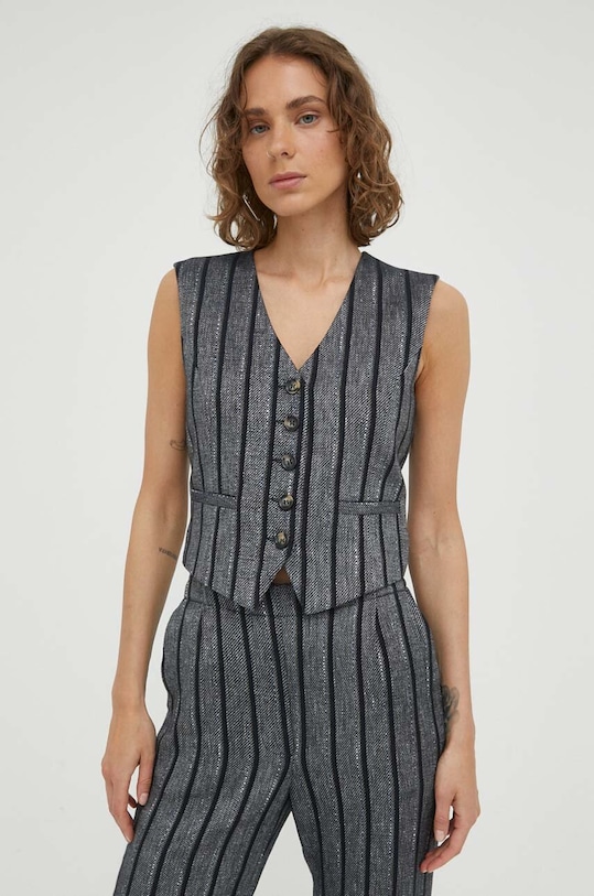 Жилетка з домішкою льону Day Birger et Mikkelsen з підкладкою чорний DAY65242624