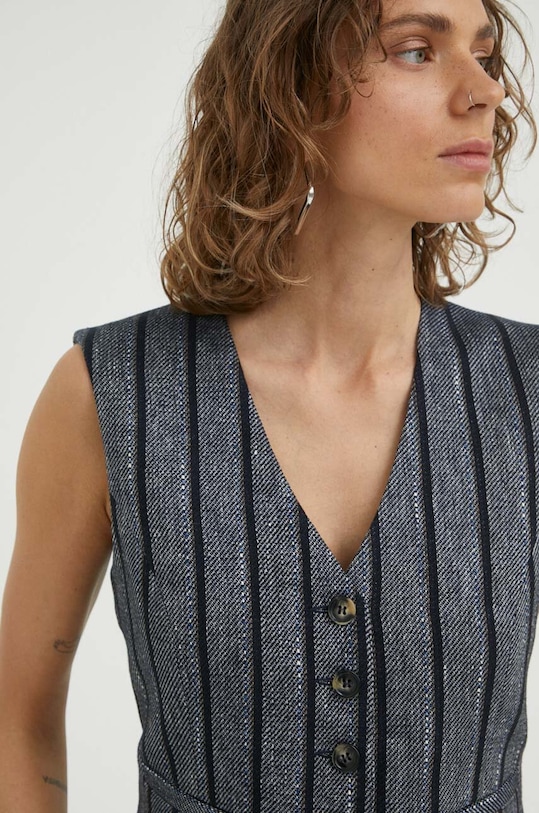 Жилетка з домішкою льону Day Birger et Mikkelsen чорний DAY65242624