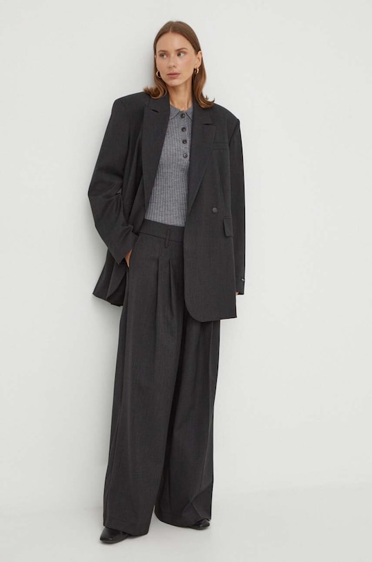 Herskind marynarka z domieszką wełny 4917958 szary AW23