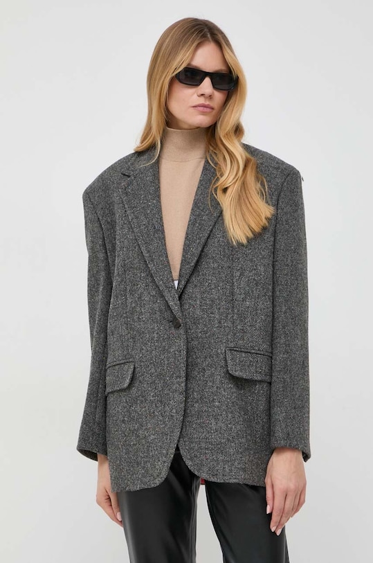 Вовняний піджак Weekend Max Mara з підкладкою сірий 2350860133600
