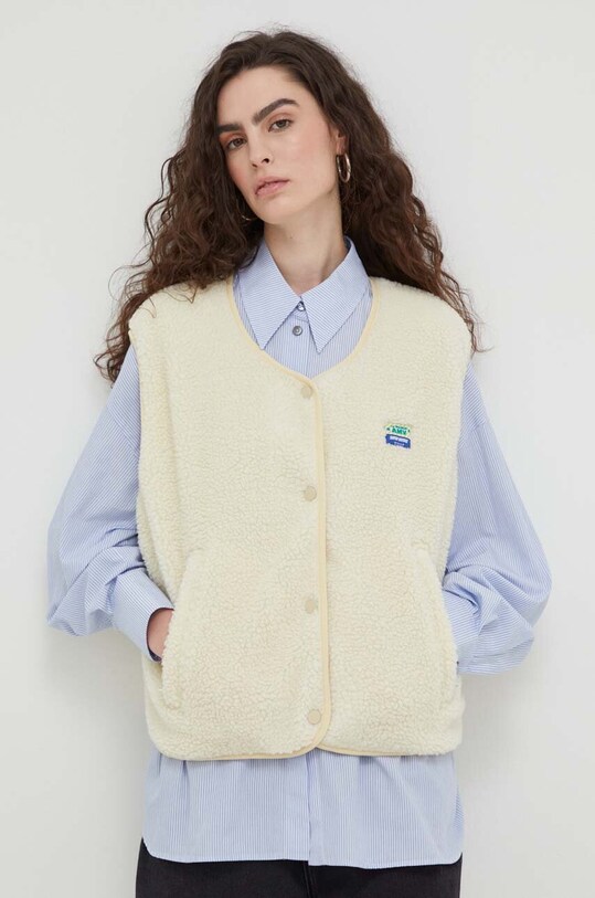 American Vintage bezrękawnik VESTE AMPLE beżowy HOK16BH23