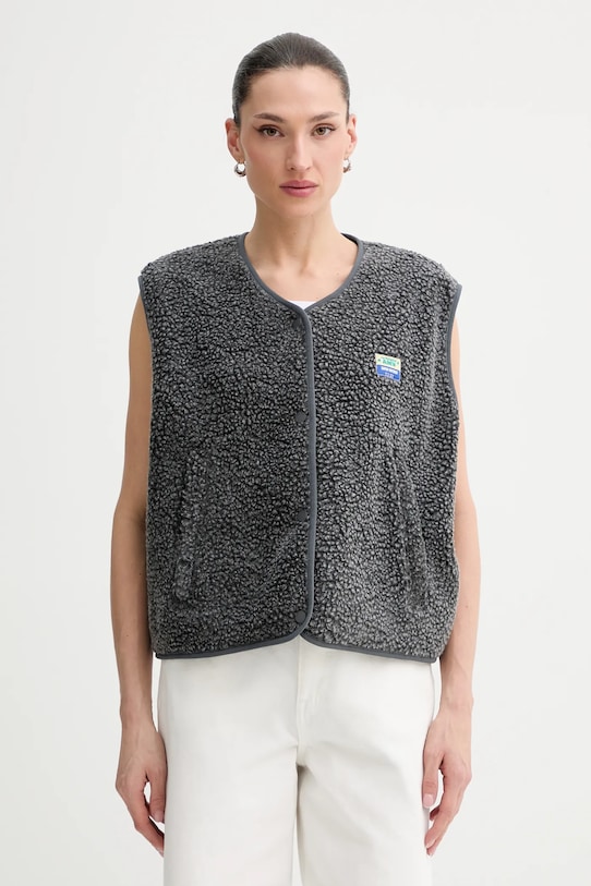 Prsluk American Vintage VESTE AMPLE za prijelazno razdoblje siva HOK16BH23