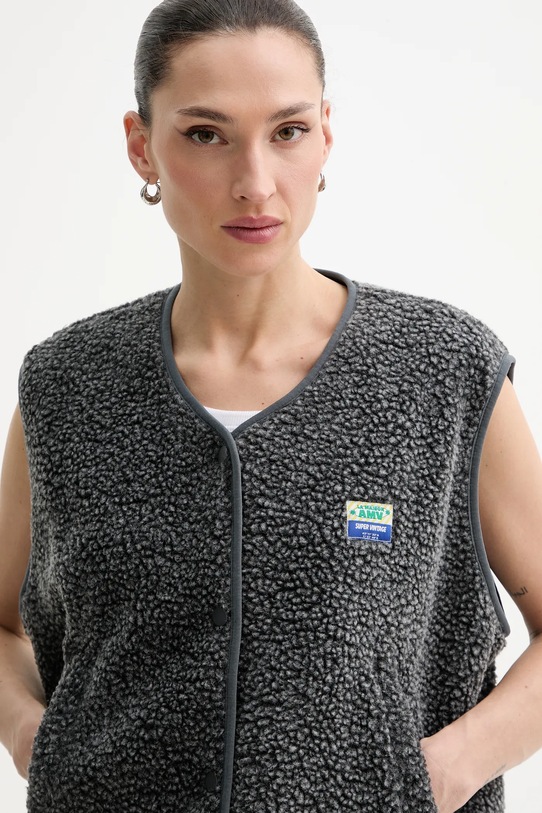 American Vintage bezrękawnik VESTE AMPLE szary HOK16BH23