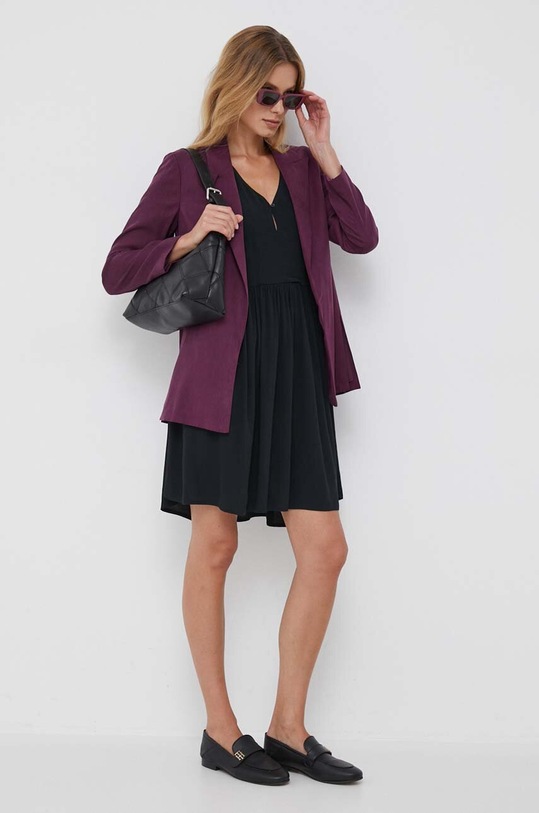 Sisley marynarka 2BJFLW01H.2P4 fioletowy AW23