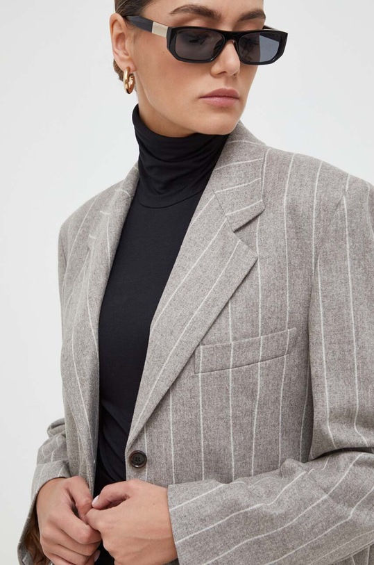 BOSS marynarka wełniana 50510125 szary