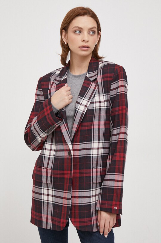 Σακάκι Tommy Hilfiger μπορντό WW0WW40257