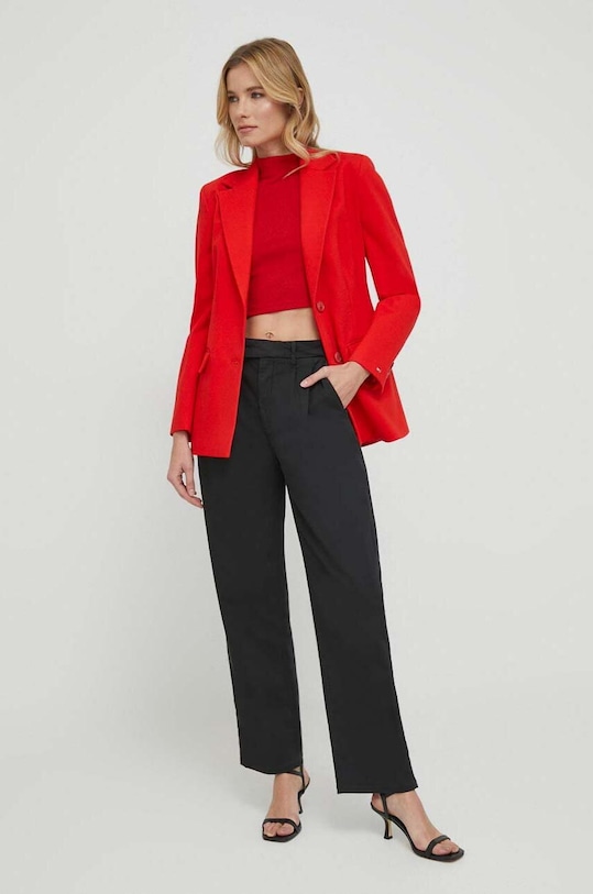 Tommy Hilfiger marynarka WW0WW40341 czerwony AW23