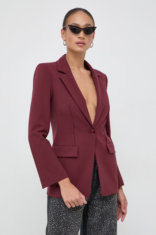 Пиджак с примесью шерсти Patrizia Pepe 2S1473.A1PH бордо AW23