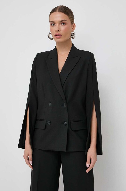 Twinset blazer con aggiunta di lana tessuto nero 232TT2047