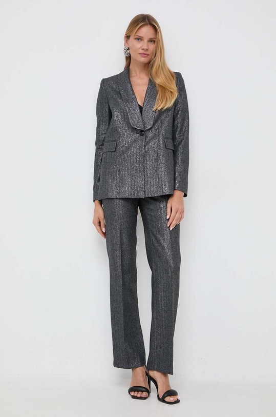 Шерстяной пиджак Twinset 232TT2453 серый AW23