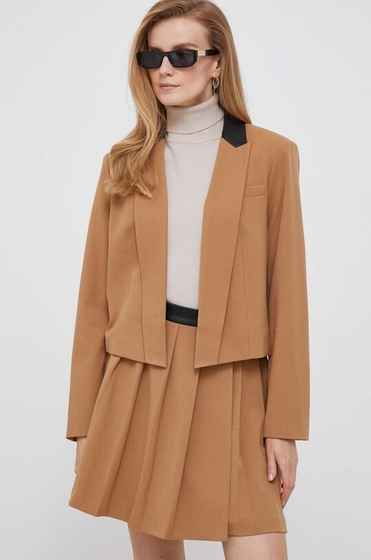 Dkny marynarka tkanina brązowy P3GC6Q96