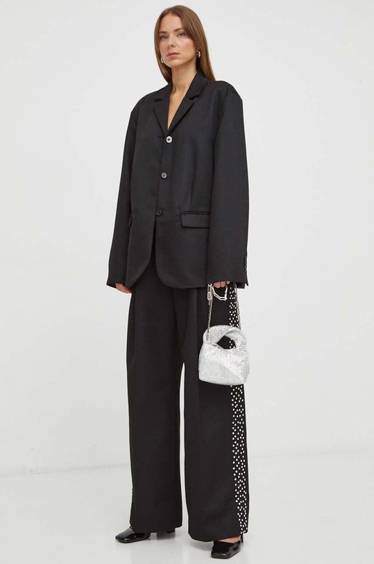 Stine Goya marynarka z domieszką wełny SG5198 czarny AW23