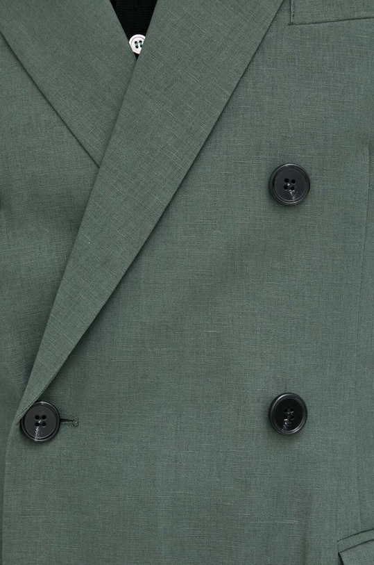 Bruuns Bazaar marynarka lniana BBM2268 zielony