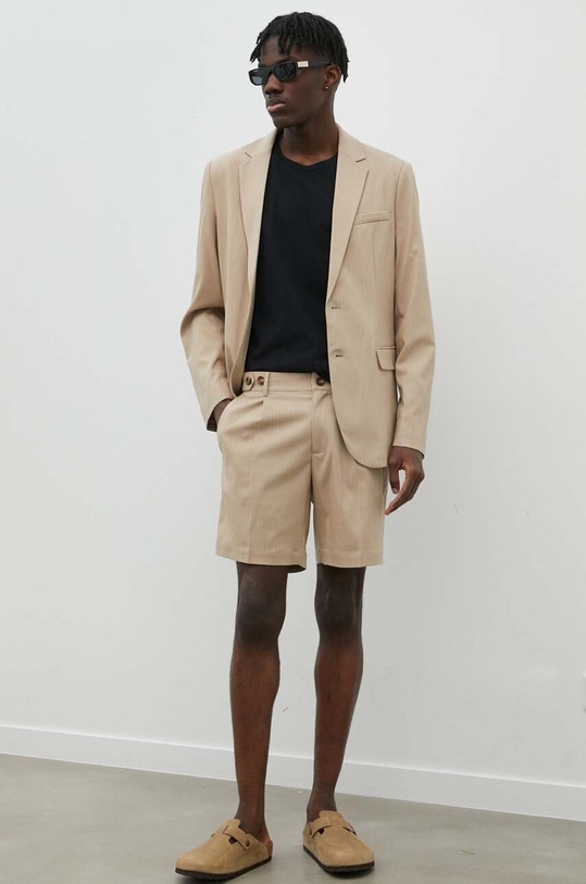 Bruuns Bazaar marynarka Statice Carl blazer BBM2269 beżowy AW23