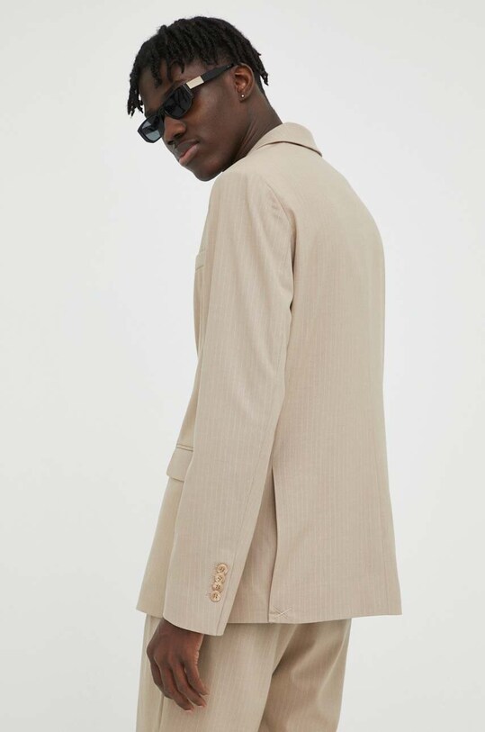 Odzież Bruuns Bazaar marynarka Statice Carl blazer BBM2269 beżowy