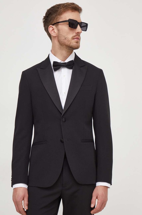 United Colors of Benetton marynarka tkanina czarny 2RLGUW00Y.100