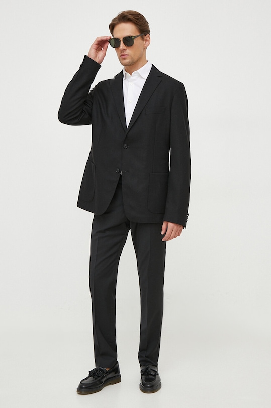 BOSS sacou din lana 50502537 negru AW23