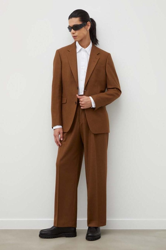 Vlněná bunda Tiger Of Sweden T71914002 hnědá AW23