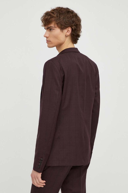 Odzież The Kooples marynarka wełniana HVES27025K bordowy