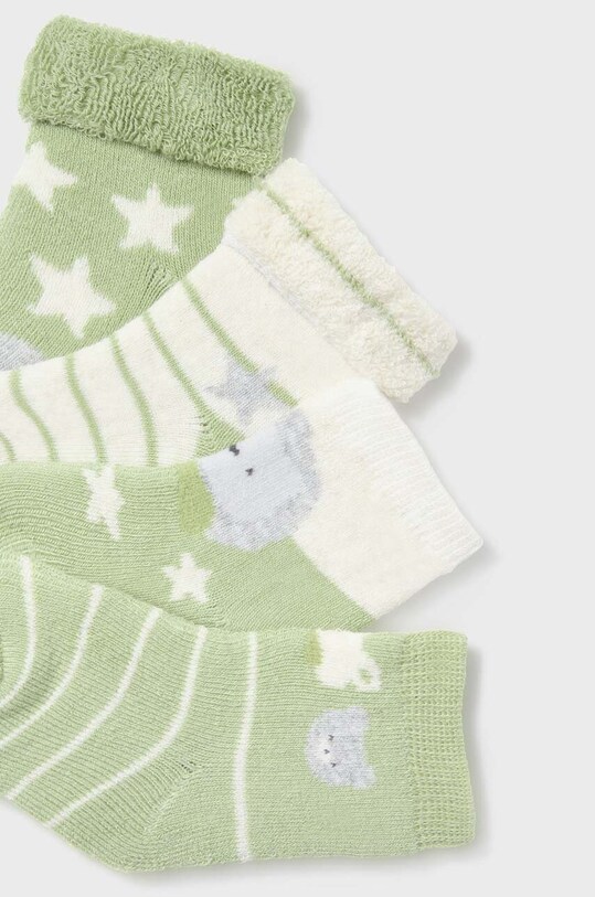 Ponožky pre bábätká Mayoral Newborn 4-pak 9653.1C.Newborn.9BYX zelená AW23
