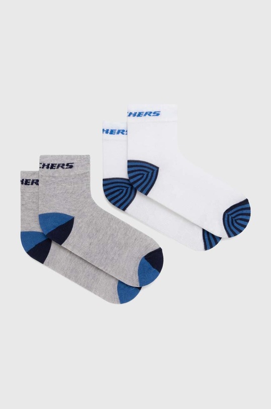 Skechers skarpetki dziecięce MESH VENTILATION ORGANIC STRIPE 4-pack skarpetki długie biały SK41092